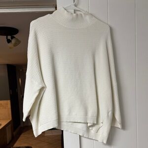Elegant White Turtleneck Sweater